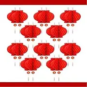 Pack of 20 Red Lantern Festival Decoration, EZGETOP Chinese Red Lantern Hanging Lamp Paper Lanterns for Wedding, New Year, Chinese New Year, Wedding, Restaurant Decoration