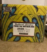 Queen Size Bedsheet Natural Bamboo Four Piece Sheet Set 100% Cotton Yellow