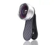 Mobile Phone Auxiliary Camera Attachment Lens with Mobile LensMobile Phone Wide-angle Lens Macro Lens 2 In 1 Set External Lens-Silver
