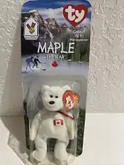 Retired Maple The Bear TY Beanie Baby with RARE Errors OAKBROOK 1993 1999