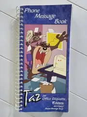 Vintage Looney Tunes Taz Phone Message Book 1997 Adams SC1154LT Carbon Paper