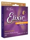 Elixir Guitar Strings Nanoweb Phosphor Bronze Custom Light 11-52