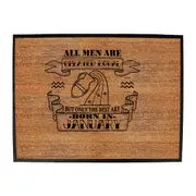 January Aquarius Birthday All Men Are Created Equal - Funny Novelty Doormat Man Cave Floor mat