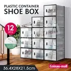 36PCS Stackable Shoe Storage Box Sneaker Display Case Book Toy Organiser Cabinet