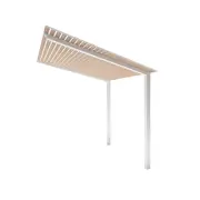Exterior Life 3.25m Hollywood Pearl White/Beach Oak Pergola