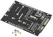 xioaue M.2 NGFF MSATA SSD to 2.5Inch SATA 3.0 Adapter 2 in 1 Converter Card for PC Laptop