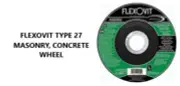 7 x 1/4 x 5/8-11 FLEXOVIT TYPE 27 MASONRY, CONCRETE WHEEL ITEM NO. 3893585(FT)