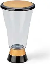 Takumikaze Arita Ware Tea Cup Cup with Trapezoid Lid Tenmoku Gold Color, Made in Japan