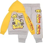 [Disney] The Lion King Boys Matching Sets Simba Pullover Hoodie and Jogger Fleece Set for Boys 2 Piece Bundle