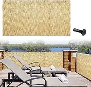 Decorative Fence Natural Bamboo Reed Fence Reed Fencing Bamboo Fencing 6FT High Outdoor Privacy Reed Screening for Garden, Balcony, Backyard, Patio(H1.53xL15m/H5xL49ft)