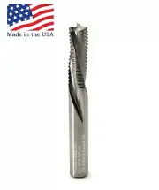 Carbide 3/8" Dia. 3 Flute Downshear Rougher Slow Spiral Router CNC Bit - USA
