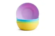 Munchkin Multi Kids Feeding Bowls With Flat Bases & Tall Sides - 4 Pack