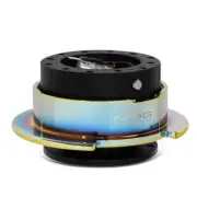 NRG STEERING WHEEL QUICK RELEASE GEN 2.5 W/HARDWARE BLACK BODY/NEO CHROME RING