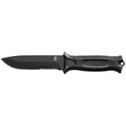 Brand New - Gerber USA Made StrongArm Fixed Blade Serrated Tactical Knife - Blac