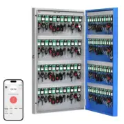 96 Key Lock Box Wall Mount, APP Bluetooth/OTP/Wi-Fi Remote/Fixed Code/Key Unlock