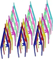 30Pcs Plastic Eyebrow Tweezers Plastic Tweezers for Eyebrow Trimming Durable Makeup Supplies for Shaping for Personal Professional Use