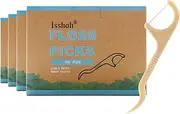 Natural Dental Floss Picks - 200 Count - BPA Free, Biodegradable, Compostable, Eco Friendly, Natural Dental Flossers by Isshah (Mint)
