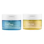 tenzero - Moisture Collagen Toner Pad - 160g / 70pcs (1ea) X Green Tangerine Vita C Toner Pad - 160g / 70pcs (1ea)