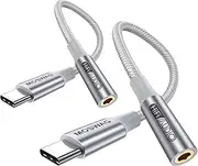 MOSWAG USB C to Headphone Jack Adapter, USB Type C to 3.5mm Headphone Jack Adapter for Samsung Galaxy S23 S22 S21 S20 Ultra, Note 20 10 S10 S9 Plus,Pixel 7 6 5 4 3 2 XL,ipad Pro and More