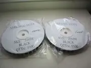 BLACK 20mm x 1100 Pair DOTS HOOK and LOOP Fasteners