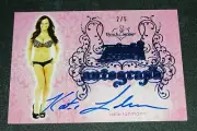 2015 Benchwarmer KATIE LOHMANN Pink Archive #45 Blue Auto/5 PLAYBOY Playmate