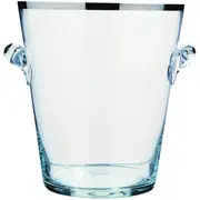 Peugeot Seau a Champagne Platinum Finish Glass Champagne Bucket [ 891041 ]