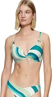 [Triumph] Women's Summer Mix & Match P 01 Pt Bikini top, Blue-Light Combination, 38, Blue - Light Combination, 38