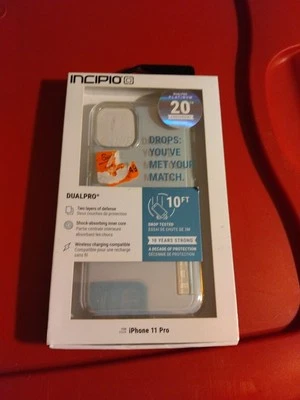 Incipio DualPro Series 6.5" Phone Case for Apple iPhone 11 Pro Max Clear.