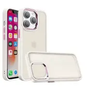 For iPhone 13 Pro Max Case Rubberized Thick Acrylic Hybrid Cover w/ Metal Button