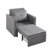 VEVOR Sleeper Sofa Bed with Side Pocket Pillow Desk Board 5 Adjustable Backrest