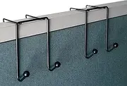 Tetra-Teknica CWH-02-2P 3 Inch Space Addition Wire Double Hook for Partition Wall Cubicle Panel, Color Black, 2 per Pack
