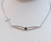 Swarovski Creativity Necklace Organic design Emerald Crystal Authentic 5166030