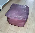 Purple Square Moroccan Leather Ottoman Pouf Footstool Coffee Table Moroccan Pouf