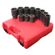 Sunex 4011M SUNEX SOCKET SET IMPACT 3/4"DR.11PC MET.DEEP SET