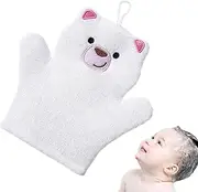 Bath Scrub Gloves Kids - Animal Bath Body Wash Gloves, Cute Cartoon Bath Sponges | Cute Animal Toddler Bath Mitt, Bathing Shower Mittens For Early Stage Development, kids bath gloves with scrubbing be