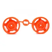 Tamiya Top Force EVO Front Wheel Bag 2pcs Orange 1:10 RC 4WD Buggy 10445230