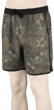 RVCA Hawaii Yogger Hybrid Athletic Shorts - Floral Camo - New