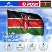 Kenyan Flag Kenya 90×60cm LARGE Heavy Duty Outdoor Flag AUS POST BOTH SIDES