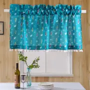 Cafe Kitchen Short Curtain Valance Window Cotton Print Drape Panel Home Decor