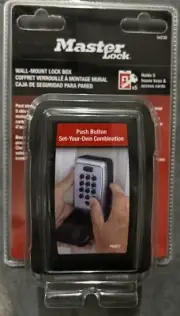 Master Lock 5423D Wall-Mount Keypad Lock Box Holds House Keys & Access Cards