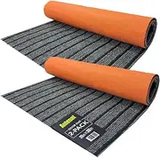 [Antenat] Door Mat 2-Pack, 19.7" x 39", Non-Slip Rubber Backing, Low Profile Indoor Outdoor Entryway Mats, Durable Floor Rugs for Front Door, Home, Patio, Camping (Gray)