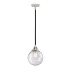 Innovations Beacon 8" Mini Pendant, LED, BK PN/Seed - 288-1S-BPN-G204-8-LED