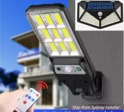 SOLAR SECURITY SENSOR LIGHT OUTDOOR PIR MOTION SENSOR STREET LIGHT WALL FENCE