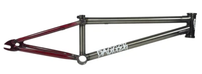 S&M BIKES DAGGER FRAME 20.5 BLOODY FADE RAW PARK 20.5" BMX GLOSS CLEAR RED