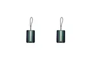 2PK Annabel Trends Stripe Luggage Tag Suitcase Identifier Label Mens Navy 12cm