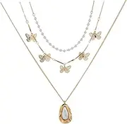 [COLLBATH] 1pc Ladies Necklaces Mrs Necklace for Women Irregular Metal Pendant Necklace Multi-layer Necklace Friendship Necklace Pearl Necklace A Necklace Pendant Choker Fashion