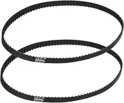 uxcell 2pcs 220XL Rubber Timing Belt 110 Teeth 10mm Width 5.08mm Pitch Synchronous Closed Loop Geared Drive Belt Black for Industrial