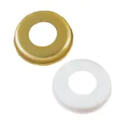 Glass Top Cap Fitter in Brass/White Superlux Lighting - Q923-BS, Q923-WH