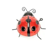 Garden 14cm Metal Ladybug Outdoor Ornament/Sculpture Yard Patio Decor Large Red