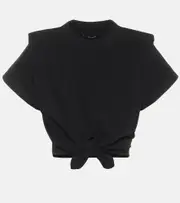 [Isabel Marant] Isabel Marant Belita cotton-jersey crop top AU 8 black
